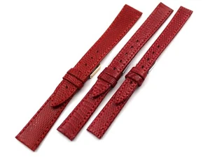 Sangle Montres Ceinture Lézard Rouge Tailles Variées Made Italie Élégant Unisexe - Imagen 1 de 11