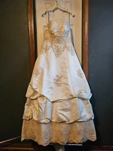 oleg cassini wedding dress size 8 - Picture 1 of 5