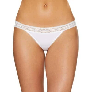 DKNY 'Classic Cotton' Lace Trim Thong Brief - Various Sizes Available (17226) - Picture 1 of 2