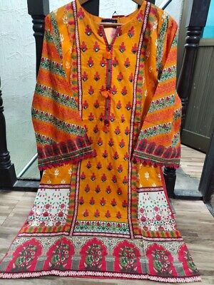 Pakistani Designer Cotton Kurta Readymade Stitched| Original Sadabahar SMALL • 26.90€