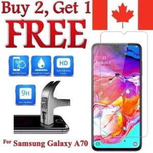 Premium Tempered Glass Screen Protector for Samsung Galaxy A70 - Picture 1 of 7