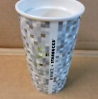 Starbucks 2012 Rodarte Pixels Ceramic Lidded Tumbler 12oz Coffee Tea Cup Mug EUC