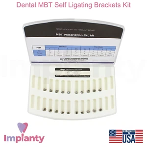 Kit de soportes de ortodoncia autoligables de acero inoxidable sistema MBT dental 20 un. - Imagen 1 de 5