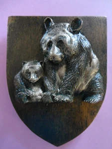 Panda and her little coat of arms with hanging bronze finish* - Picture 1 of 1