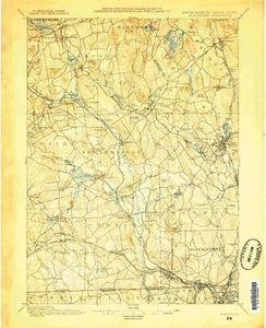 Blackstone, MA - 1886 USGS Topographic Map – Premium Matte Print – Historic Mass - Picture 1 of 1
