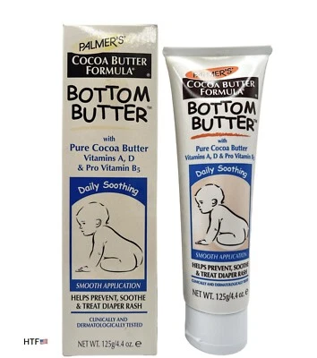 Fórmula de manteca de cacao Palmer's Bottom Butter 4,4 oz - 1 tubo nuevo sellado - Palmeras Foto 1 de 4