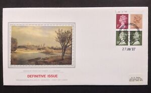 GB PPS Silk 1987 50p Definitive Booklet Pane on First Day Cover, Windsor S/H/S