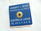 Cool Vintage Masonic Centralia IL Lodge No. 201 Personal Plastic Money Clip