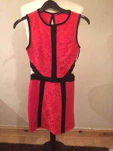 Atmosphere - Coral/Red /Black trim Dress with Lace - Size 6 - Length 31” - New - Picture 1 of 9