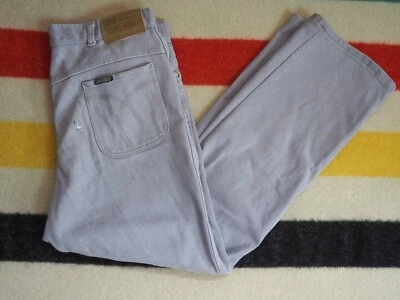 VTG 80s 90s LONG HAUL Distressed Light Gray Logo 38x30 Denim Jeans Pants - Image 1 of 4