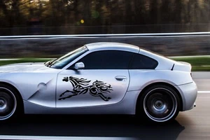 Mustang Tribal Flame Horse Car Decal Sticker Trailer UTE Camper Graphics - Picture 1 of 4