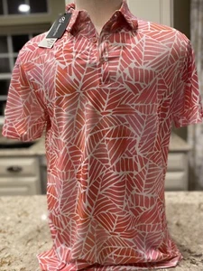 GREENSIDE Golf Shirt (Men’s Large) ORANGE (coral) OASIS NEW $50 MSRP FAST SHIP - Picture 1 of 2