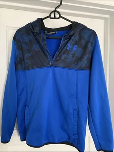 Under Armour Loose Fit Royal Blue Hooded Sweatshirt Size Youth XL (description) - Picture 1 of 5