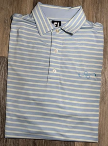 Good Good Golf Poloshirt Herren Medium Footjoy gestreift Performance Stretch blau - Bild 1 von 9