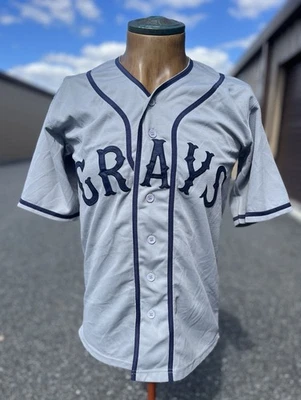 Camiseta de béisbol Josh Gibson #20 Homestead Grays gris azul marino tributo talla S NNL ANL Foto 1 de 4