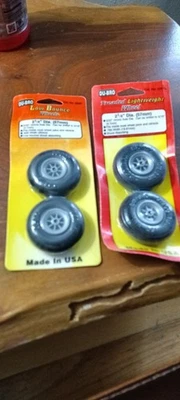two sets of Du-bro two and one quarter inch diameter Wheels - Image 1 of 3
