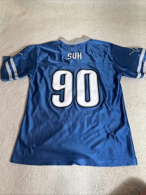 Camiseta Reebok Detroit Lions Ndamukong Suh #90 NFL Fútbol Juvenil L-14-16 Foto 1 de 4