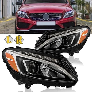 Faro LED para Mercedes Benz Clase C 2015-2018 sin luces de esquina diestro/derecho - Imagen 1 de 30