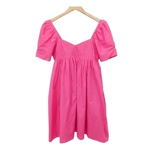 Hyacinth House by Tuckernuck Popeline Fuchsia French Mini Dress Pink Size Medium - Bild 1 von 7
