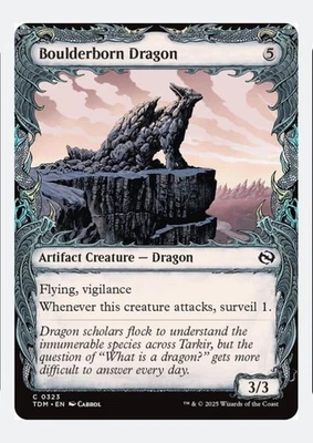 Boulderborn Dragon Showcase | TDM Tarkir Dragonstorm | Artifact Dragon | NEW NM - Image 1 of 3