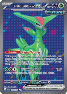 Tarjeta Holofoil ultra rara Pokemon Temporal Forces Iron Leaves ex 186/162 - Imagen 1 de 1