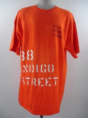 Camiseta Para Hombre XL De Colección Años 90 Marithe Francois Girbaud Deletreada Algodón Naranja Foto 1 de 4