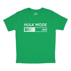 Youth Hulk Mode On T Shirt Funny Nerdy Tee Graphic Top for Kids Hilarious - Picture 1 of 7