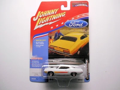 MUSCLE CARS USA WHITE 1970 FORD TORINO GT DIE-CAST CAR BY JOHNNY LIGHTNING - Image 1 of 3