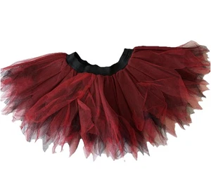 Red Black Tulle Tutu Skirt Adult Halloween Costume Cosplay Witch Devil Fairy - Picture 1 of 5