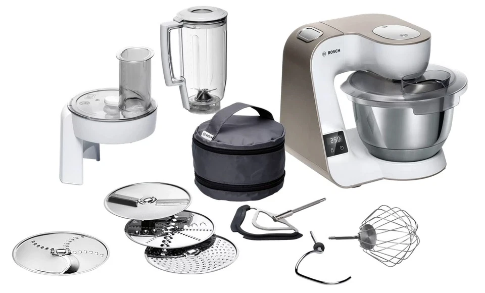 Bosch MUM5XW20 Küchenmaschine mit Waage weiß/champagne - Bild 1 von 4