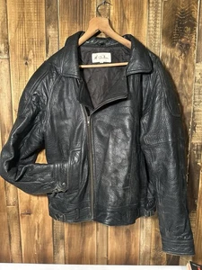 Vintage M. Julian Herren Bomberjacke schwarz Leder Gr.42 - Bild 1 von 14