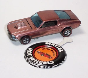 HOT WHEELS Mattel Vintage Redline 1968 CUSTOM MUSTANG Copper HK - EXCELLENT - Picture 1 of 5