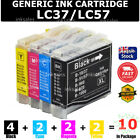 10x Generic Ink Cartridge LC57 LC-57 For Brother DCP-130C DCP-465C MFC-440CN 240