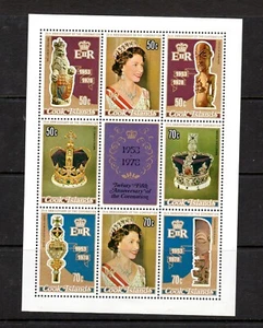 Cook Islands - 1978 25th Anniv of Coronation 3 stamp sheet LMM - - Picture 1 of 3