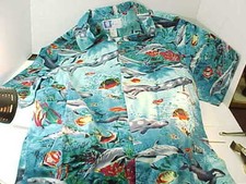 RJC Mens Tropical Fish Snapshot Rayon Shirt