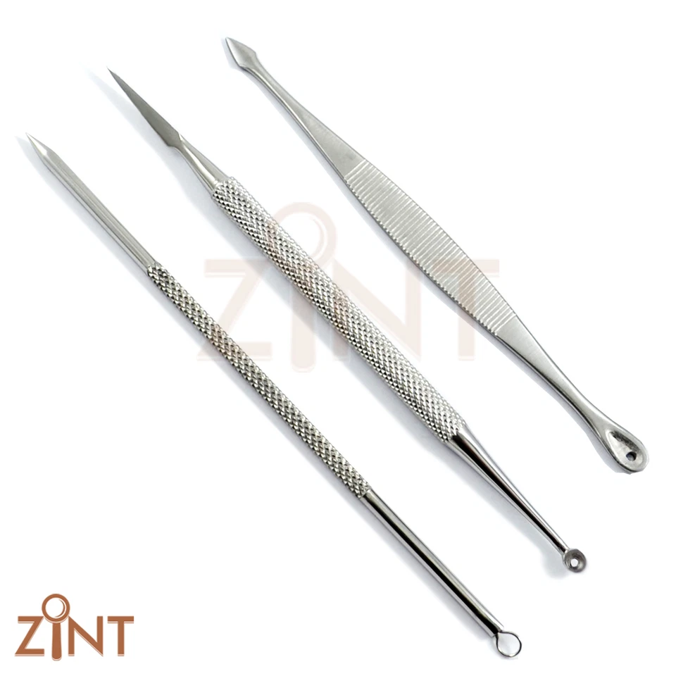 MEDENTRA UK 3er Set Komedonenabzieher Mitesserentferner Pickelreinigung Sommersprossenentferner