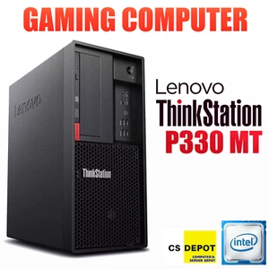 Lenovo ThinkStation P330 MT Gaming PC up to i7-9700 RTX3050 64GB RAM 2TB SSD W11 - Picture 1 of 8