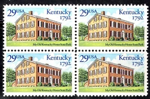 ESTADOS UNIDOS SCOTT 2636 KENTUCKY STATEHOOD 200 ANIVERSARIO BLOQUE DE 4 MNH - Imagen 1 de 1