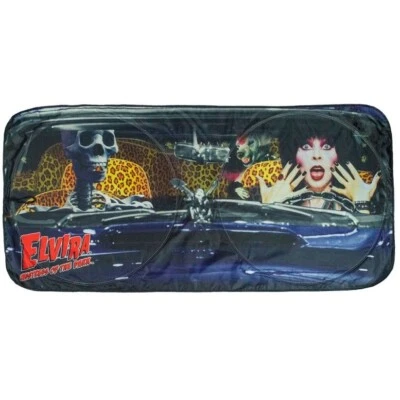Kreepsville 666 Elvira Car Auto Sun Visor Windshield Shade Cover Storage Pouch - Image 1 of 2