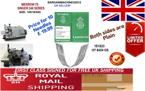 SINGER&MERROW LAMMERTZ UY 8454 GS 151X23 100/16/040 INDUS SEWING MACHINE NEEDLES - Picture 1 of 5