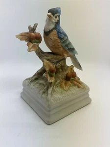 Hermosa figura de pájaro azul de Gorham hecha de porcelana bisque - Imagen 1 de 11