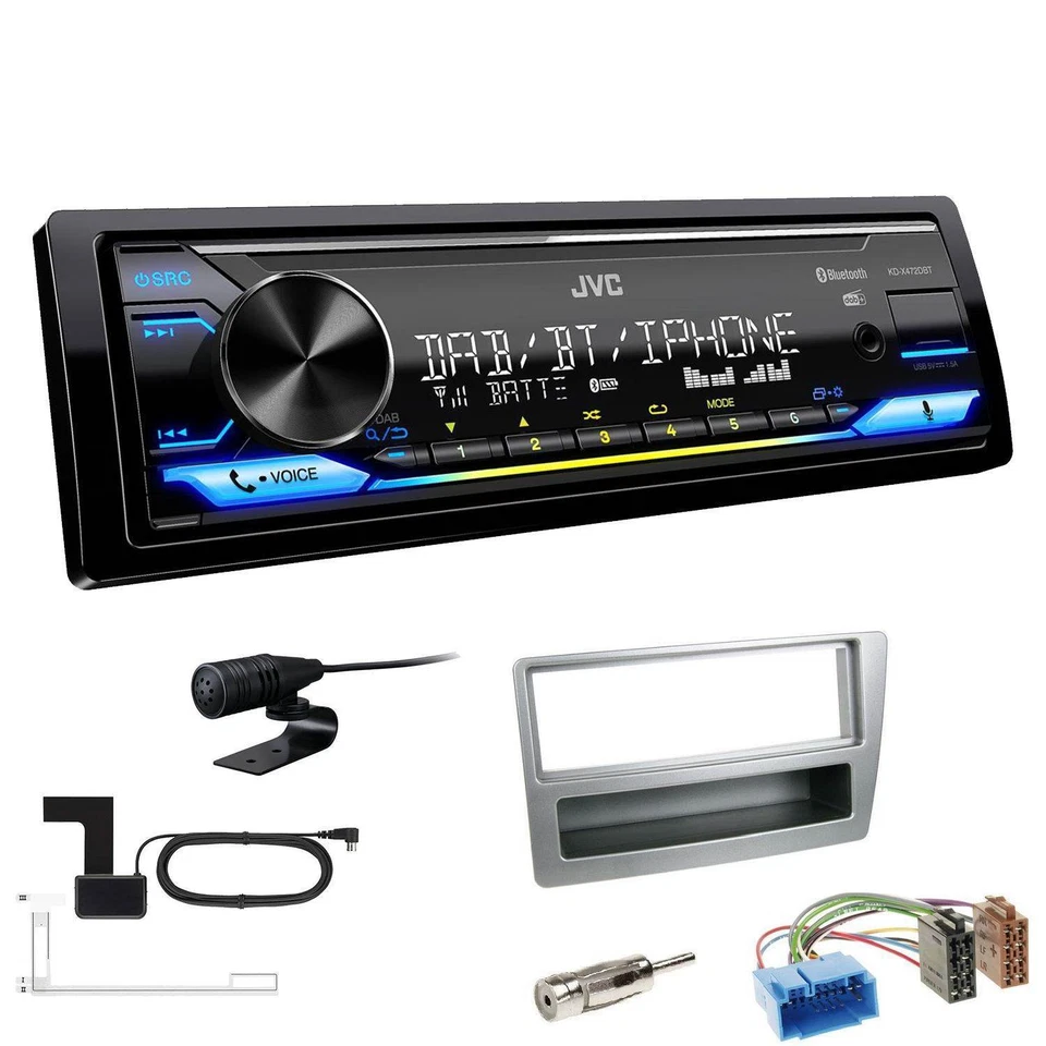 JVC Digital Radio Bluetooth DAB für Honda Civic VII Facelift 2004-2006 silber