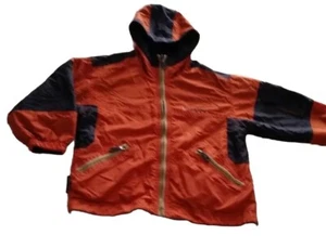 Kids London Fog Reversible Hooded USA Flag Logo Nylon to Fleece Jacket M (5-6) - Picture 1 of 12