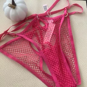 Victoria Secret Very Strappy Lace Cheeky Pink Panties Size Small - Picture 1 of 6