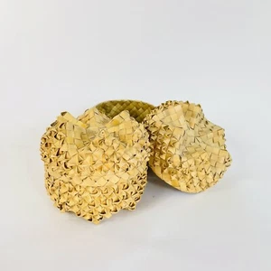 2 Padan Karagumoy Storage Basket With Lid Container Eco Friendly Twister Design - Picture 1 of 8
