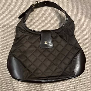 Burberry Brown Quilted Nylon Brook Hobo Bag - Picture 1 of 4