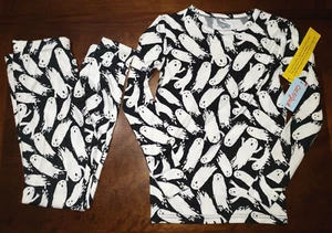 Niñas NUEVO NUEVO CON ETIQUETAS HALLOWEEN PIJAMA FANTASMAS 2 PIEZAS ROPA DE DORMIR CONJUNTO TALLA 12 ELÁSTICO ¡LINDO! - Imagen 1 de 1