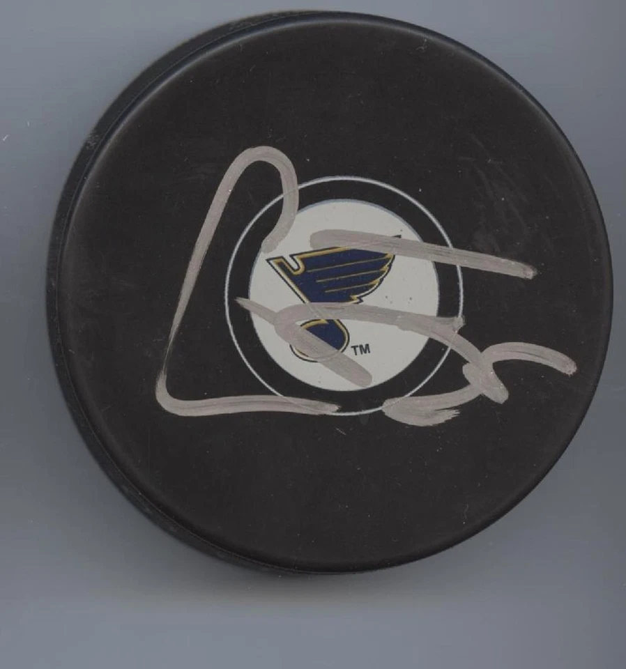 Disco de hockey firmado por Chris Stewart St Louis Blues con certificado de autenticidad Foto 1 de 1