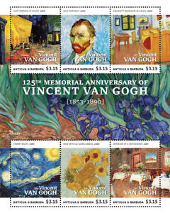Antigua & Barbuda 2015 - Vincent Van Gogh - Sheet of 6 Stamps - Scott #3285 MNH