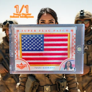 2024 Decision Tulsi Gabbard Super Flag Patch Orange 1/1 Trump INTEL Director - Picture 1 of 2